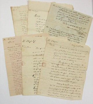 Item #35602 LOT OF SIX LETTERS FROM ABRAHAM HOLMES TO WILLIAM BAYLIES AND FRANCIS BAYLIES,...