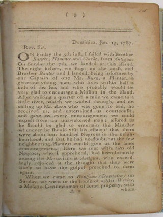 A CONTINUATION OF DR. COKE'S JOURNAL: IN TWO LETTERS TO THE REV. J. WESLEY.