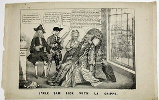 Item #36059 UNCLE SAM SICK WITH LA GRIPPE. Andrew Jackson, H. R. Robinson