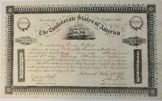 Item #36352 IT IS HEREBY CERTIFIED THAT THE CONFEDERATE STATES OF AMERICA ARE INDEBTED UNTO...