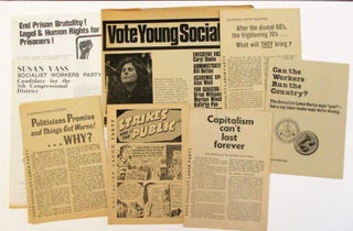 ABOUT FIFTY PAMPHLETS, BROADSIDES, NEWSPAPERS, MIMEOGRAPHED POLITICAL CAMPAIGN DOCUMENTS FROM THE SOCIALIST LABOR AND SOCIALIST WORKERS PARTIES IN THE BAY AREA DURING THE 1960'S AND 1970'S.