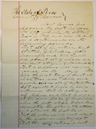 Item #36817 MOTION FOR CONTINUANCE FILED BY DEFENDANT JNO. ADAMS, IN STATE OF TEXAS V. JNO....