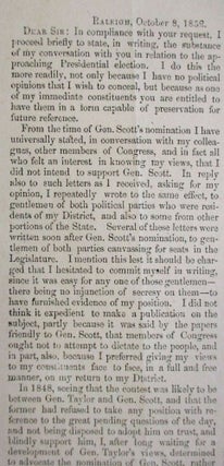 LETTER FROM HON. T.L. CLINGMAN.
