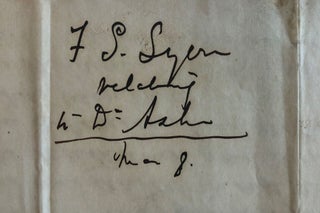 AUTOGRAPH LETTER SIGNED, FROM F.S. LYON OF DEMOPOLIS, TO GOVERNOR A.B. MOORE, 4 MARCH 1861, RECOMMENDING THE APPOINTMENT OF DR. WILLIAM C. ASHE AS SURGEON TO THE REGIMENT WITH RANK OF MAJOR.
