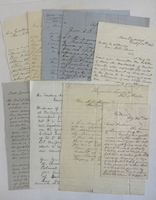 NINE LETTERS, ENTIRELY IN INK MANUSCRIPT, FROM VARIOUS OFFICE-SEEKERS TO ALABAMA GOVERNOR ANDREW B. MOORE, DURING JANUARY - APRIL 1861, SEEKING APPOINTMENTS TO ALABAMA'S POST-SECESSION GOVERNMENT.
