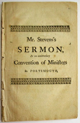 Item #37142 THE GOSPEL MINISTRY VINDICATED FROM CONTEMPT. A SERMON PREACH'D AT AN ANNIVERSARY...