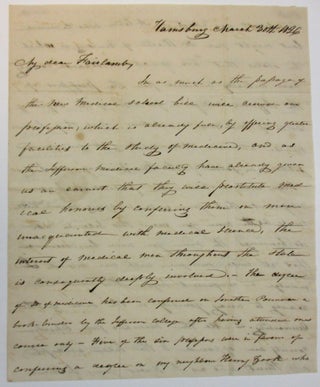 Item #37211 AUTOGRAPH LETTER SIGNED TO DR. FAIRLAMB, FROM WILLIAM HARRIS, A HARRISBURG PHYSICIAN,...