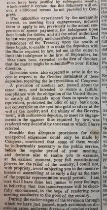 MESSAGE FROM THE PRESIDENT OF THE UNITED STATES TO THE TWO HOUSES OF CONGRESS AT THE COMMENCEMENT OF THE FIRST SESSION OF THE TWENTY-FIFTH CONGRESS.