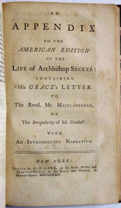 A REVIEW OF THE LIFE AND CHARACTER OF ARCHBISHOP SECKER.