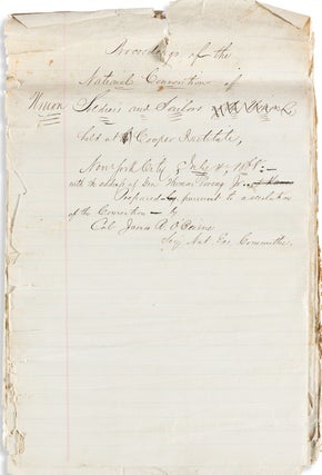 Item #37561 NATIONAL CONVENTION OF UNION SOLDIERS AND SAILORS HELD AT COOPER INSTITUTE, NEW YORK...