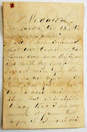 Item #37604 AUTOGRAPH LETTER SIGNED TO HIS FATHER, BY CONFEDERATE LIEUTENANT M.R. HAILEY, 154TH...