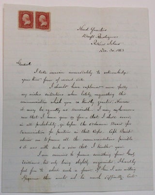 Item #37681 AUTOGRAPH LETTER SIGNED, FROM CAPTAIN AND AAG R.C. SHANNON, TO GENERAL THOMAS H....