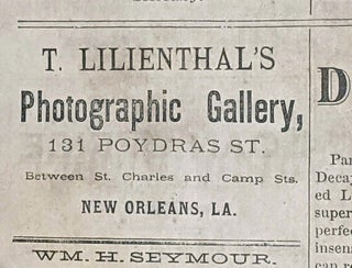 CRESCENT CITY ILLUSTRATED. EDITED AND COMPILED BY EDWIN L. JEWELL. THE COMMERCIAL, SOCIAL, POLITICAL AND GENERAL HISTORY OF NEW ORLEANS, INCLUDING BIOGRAPHICAL SKETCHES OF ITS DISTINGUISHED CITIZENS.