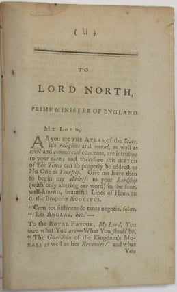 O TEMPORA! O MORES! OR, THE BEST NEW-YEAR'S GIFT FOR A PRIME MINISTER. BEING THE SUBSTANCE OF TWO SERMONS PREACHED AT A FEW SMALL CHURCHES ONLY, AND PUBLISHED AT THE REPEATED REQUEST OF THE CONGREGATIONS. BY THE REV. WILLIAM SCOTT, M.A. LATE SCHOLAR OF ETON.