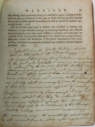 THE BOOK OF DISCIPLINE, AGREED ON BY THE YEARLY-MEETING OF FRIENDS FOR NEW-ENGLAND. CONTAINING EXTRACTS OF MINUTES, CONCLUSIONS AND ADVICES, OF THAT MEETING; AND OF THE YEARLY-MEETINGS OF LONDON, PENNSYLVANIA AND NEW-JERSEY, AND NEW-YORK; FROM THEIR FIRST INSTITUTION. ALPHABETICALLY DIGESTED.