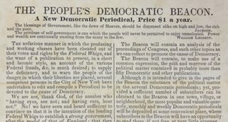 THE PEOPLE'S DEMOCRATIC BEACON. A NEW DEMOCRATIC PERIODICAL, PRICE $1 A YEAR.