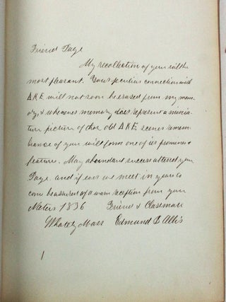CLASS OF 1859 YALE UNIVERSITY CLASS BOOK BELONGING TO POPULAR MEMBER SAMUEL DAVIS PAGE.