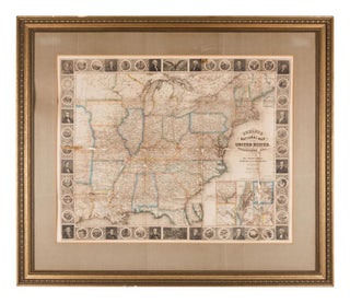 PHELPS'S NATIONAL MAP OF THE UNITED STATES, A TRAVELLER'S GUIDE.