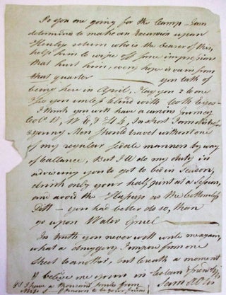 Item #38014 AUTOGRAPH LETTER SIGNED, FROM BOSTON 3 MARCH 1780, TO COLONEL SAMUEL B. WEBB,...