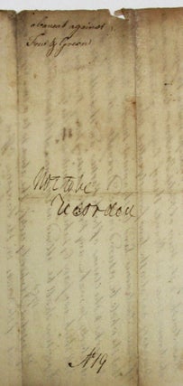 DOCUMENT, A PORTION SIGNED BY PETERS AND A PORTION BY HIS SECRETARY, CONCERNING THE LITIGATION AND SETTLEMENT OF A DISPUTE OVER THE BOUNDARIES OF JOHN TOMLINSON'S LAND.