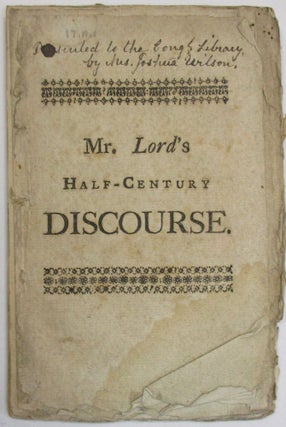 Item #38027 JUBILEE, AN HALF-CENTURY DISCOURSE, IN TWO PARTS; ON OCCASION OF THE COMPLETION OF...