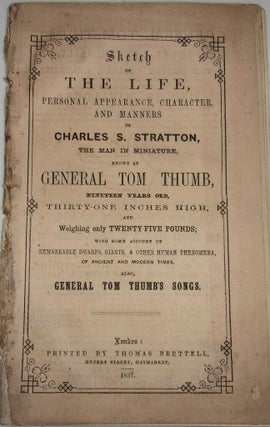Item #38036 SKETCH OF THE LIFE, PERSONAL APPEARANCE, CHARACTER, AND MANNERS OF CHARLES S....