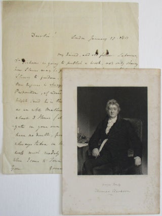 Item #38223 AUTOGRAPH LETTER, SIGNED BY CLARKSON, 17 JANUARY 1811 FROM LONDON, TO WILLIAM FREND,...