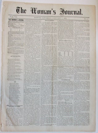 Item #38264 THE WOMAN'S JOURNAL. VOL. VII. NO. 2. BOSTON, SATURDAY, JANUARY 8, 1876. Julia Ward Howe