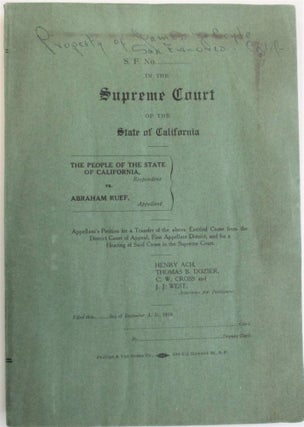 Item #38289 IN THE SUPREME COURT OF THE STATE OF CALIFORNIA. THE PEOPLE OF THE STATE OF...