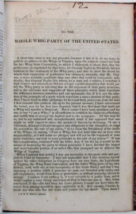 A SKETCH OF THE LIFE AND PUBLIC SERVICES OF GEN. ZACHARY TAYLOR, THE PEOPLE'S CANDIDATE FOR THE PRESIDENCY, WITH CONSIDERATIONS IN FAVOR OF HIS ELECTION.