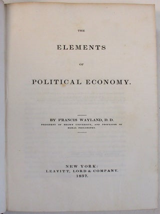 THE ELEMENTS OF POLITICAL ECONOMY.