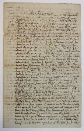 Item #38631 THIS INDENTURE MADE THE THIRTIETH DAY OF APRIL IN THE YEAR OF OUR LORD [1821] ...
