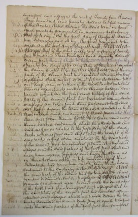 THIS INDENTURE MADE THE THIRTIETH DAY OF APRIL IN THE YEAR OF OUR LORD [1821] BETWEEN THE MAYOR, ALDERMEN AND COMMONALTY OF THE CITY OF NEW YORK OF THE FIRST PART, AND EDWARD HITCHCOCK OF THE SECOND PART. WITNESSETH, THAT THE SAID PARTIES OF THE FIRST PART FOR AND IN CONSIDERATION OF THE RENTS, COVENANTS AND AGREEMENTS HEREINAFTER MENTIONED HAVE DEVISED, GRANTED AND TO FARM LETTEN UNTO THE SAID PARTY OF THE SECOND PART THE RATES AND FEES WHICH NOW OR FROM TIME TO TIME SHALL BE BY LAW ESTABLISHED, OR WHICH SHALL OR MAY BECOME DUE BETWEEN THE FIRST DAY OF MAY [1821] AND THE FIRST DAY OF MAY [1822], OF AND FROM THE MASTERS, OWNERS AND POSSESSORS OF EACH AND EVERY VESSEL AND SMALL CRAFT WHICH SHALL COME INTO OR LIE AT, OR IN, ANY OF THE DOCKS, WHARVES, PIERS OR SLIPS WITHIN THE LIMITS OF THE SAID CITY, AND BELONGING TO THE MAYOR, ALDERMEN AND COMMONALTY OF THE CITY OF NEW YORK. EXCEPTING AND RESERVING HOWEVER ALL SUCH DOCKS, WHARVES PIERS OR SHIPS, WHICH HAVE HERETOFORE BEEN RESERVED BY THE SAID PARTIES OF THE FIRST PART. YIELDING AND PAYING THEREFOR UNTO THE SAID PARTIES OF THE FIRST PART THEIR SUCCESSORS OR ASSIGNS THE RENT OF TWENTY FIVE THOUSAND THREE HUNDRED AND SEVENTY DOLLARS LAWFUL MONEY OF THE UNITED STATES DURING THE SAID TERM IN FOUR EQUAL QUARTERLY PAYMENTS ...