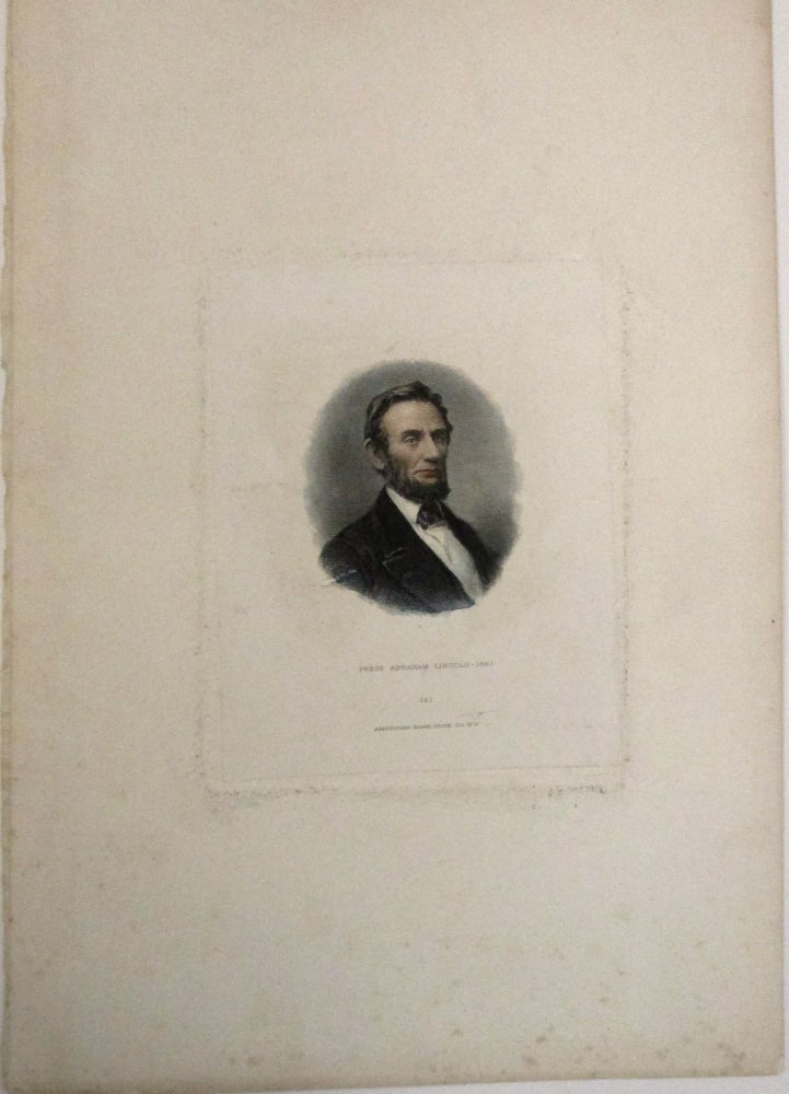Item #38969 LITHOGRAPH PORTRAIT TITLED "PREST ABRAHAM LINCOLN - 1861" Abraham Lincoln.