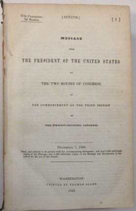 Item #39039 MESSAGE FROM THE PRESIDENT OF THE UNITED STATES TO THE TWO HOUSES OF CONGRESS, AT THE...