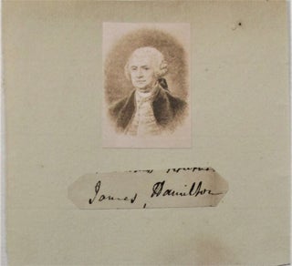 Item #39202 CLIPPED SIGNATURE OF JAMES HAMILTON [1710-1783], COLONIAL GOVERNOR OF PENNSYLVANIA,...