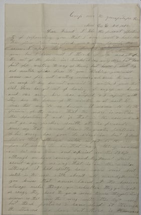 Item #39238 AUTOGRAPH LETTER, SIGNED, BY CORPORAL McCARTY, 78TH OHIO INFANTRY, COMPANY E, 19...