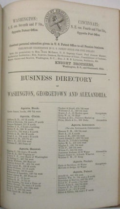 Item #39320 BOYD'S WASHINGTON AND GEORGETOWN DIRECTORY. CONTAINING A BUSINESS DIRECTORY OF...