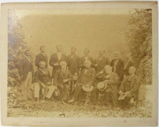 Item #39364 PHOTOGRAPH OF ROBERT E. LEE, HIS GENERALS-IN-ARMS, AND PHILANTHROPISTS AT GREENBRIER,...