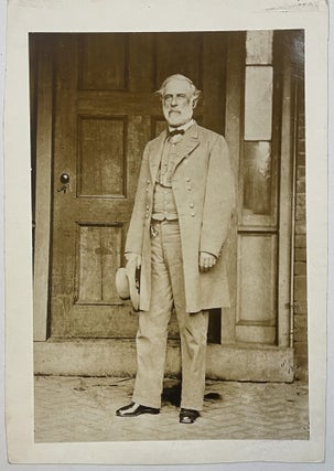 Item #39374 PHOTOGRAPH OF ROBERT E. LEE STANDING IN FRONT OF HIS HOME SEVERAL DAYS AFTER HIS...