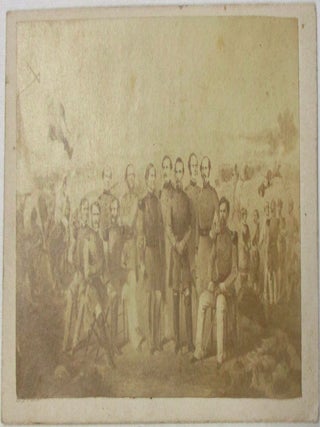 DAVIS AND HIS OFFICERS AT BULL RUN, 1861.