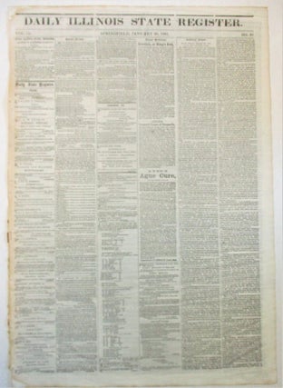 Item #39392 DAILY ILLINOIS STATE REGISTER. VOL. 14.] NO.22. Abraham Lincoln