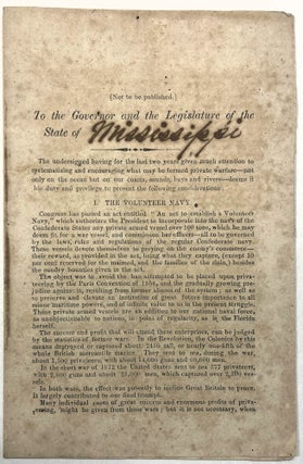 Item #39630 TO THE GOVERNOR AND THE LEGISLATURE OF THE STATE OF MISSISSIPPI. THE UNDERSIGNED...