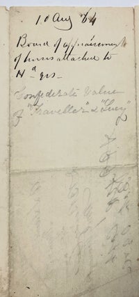 THE UNDERSIGNED OFFICERS HAVING BEEN APPOINTED BY SPECIAL ORDER NO. 148 CURRENT SERIES A 'BOARD OF SURVEY' TO APPRAISE THE VALUE OF THE PRIVATE HORSES ATTACHED TO THE H'D QRS A.N.VA, AFTER CAREFULLY EXAMINING THE FOLLOWING HORSES THE PROPERTY OF GENL. R.E. LEE DETERMINE THE PRESENT VALUE OF ONE GRAY HORSE TO BE $4600.00. . . SORREL 2800.00.