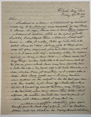 Item #39662 AUTOGRAPH LETTER, SIGNED BY A FORMER LEESBURG ATTORNEY AND VIRGINIA MEMBER OF THE...