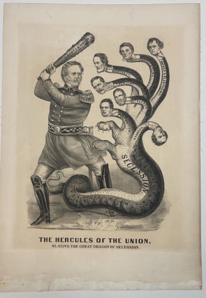 THE HERCULES OF THE UNION, SLAYING THE GREAT DRAGON OF SECESSION. Civil War.