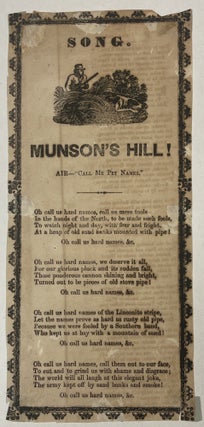Item #39726 SONG. MUNSON'S HILL! AIR - "CALL ME PET NAMES." Civil War