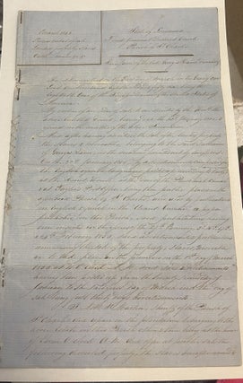 Item #39769 1ST MARCH 1856. PROCES VERBAL OF SALE. LANDED PROPERTY, SLAVES, CATTLE, MULES &C. &C....