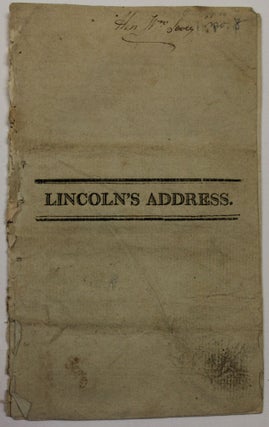 Item #39786 AN ADDRESS, DELIVERED AT WORCESTER, (MASS.) ON THE 21ST OF OCTOBER, 1807, BEFORE THE...