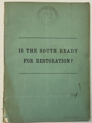 Item #40456 IS THE SOUTH READY FOR RESTORATION? Reconstruction